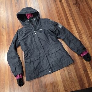 Rossignol Women's Black Ski Jacket with Pink Details Size XL